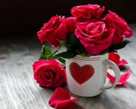  عکس پروفایل گل رز قرمز , عکس پروفایل گل زیبا با فنجان