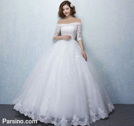 لباس عروس شیک پرنسسی , مدل لباس عروس دامن پفی